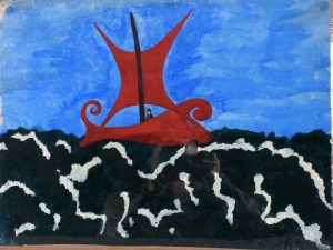 Red Ship (Untitled) - Marian Spore Bush