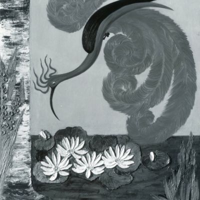 Sketch of grass by the artist Marian Spore Bush done around 1920.